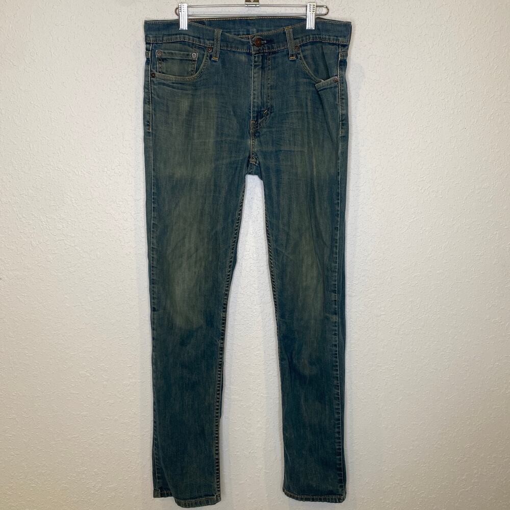 Levi’s Men’s 511 Denim Blue-Green Jeans Straight Leg Slim Fit Sz 33x32
